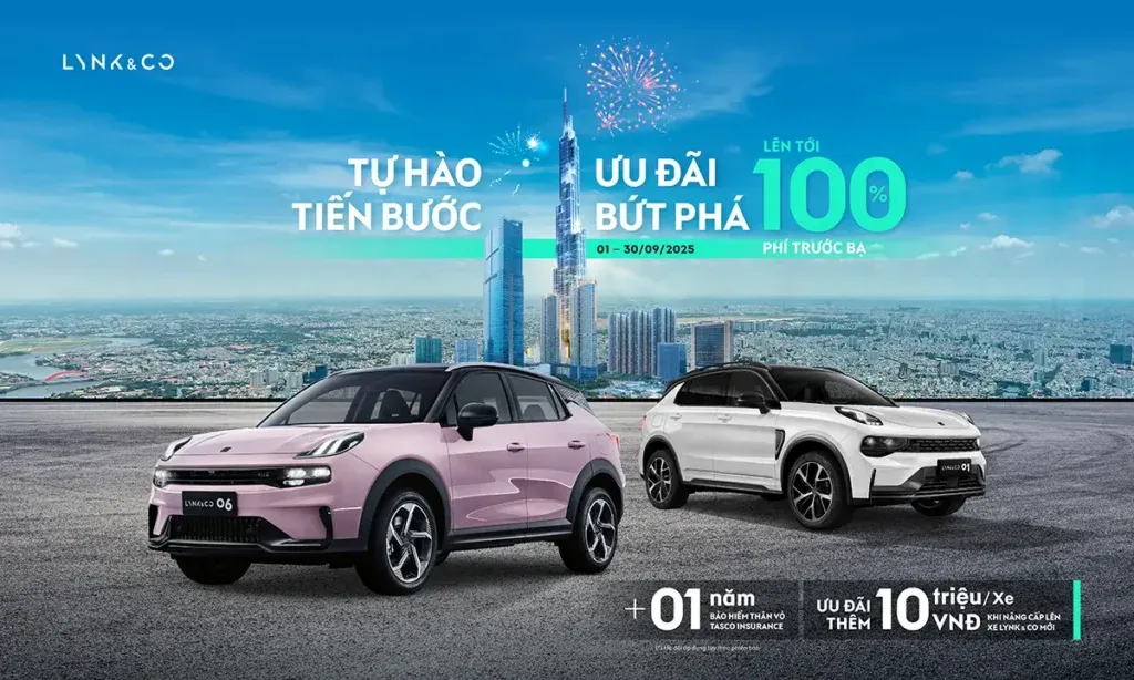 Ưu đãi bứt phá cùng Lynk & Co tháng 9/2025
